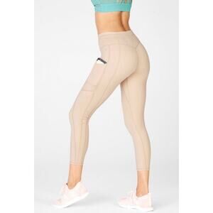 Fabletics Cream High-Waisted Pocket Leggings NWT